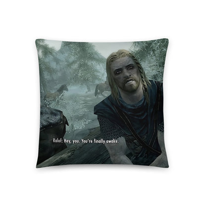 YOU FINALLY AWAKE SKYRIM PILLOW