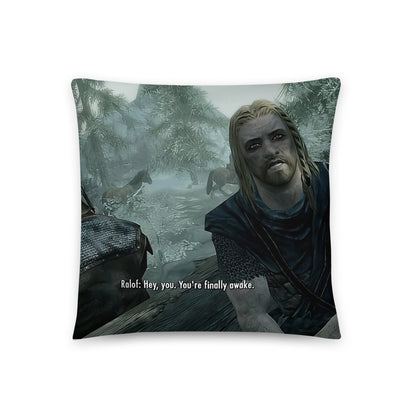 YOU FINALLY AWAKE SKYRIM PILLOW