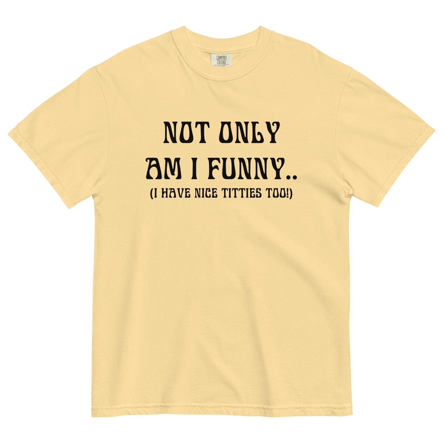 AM I FUNNY HEAVYWEIGHT T-SHIRT