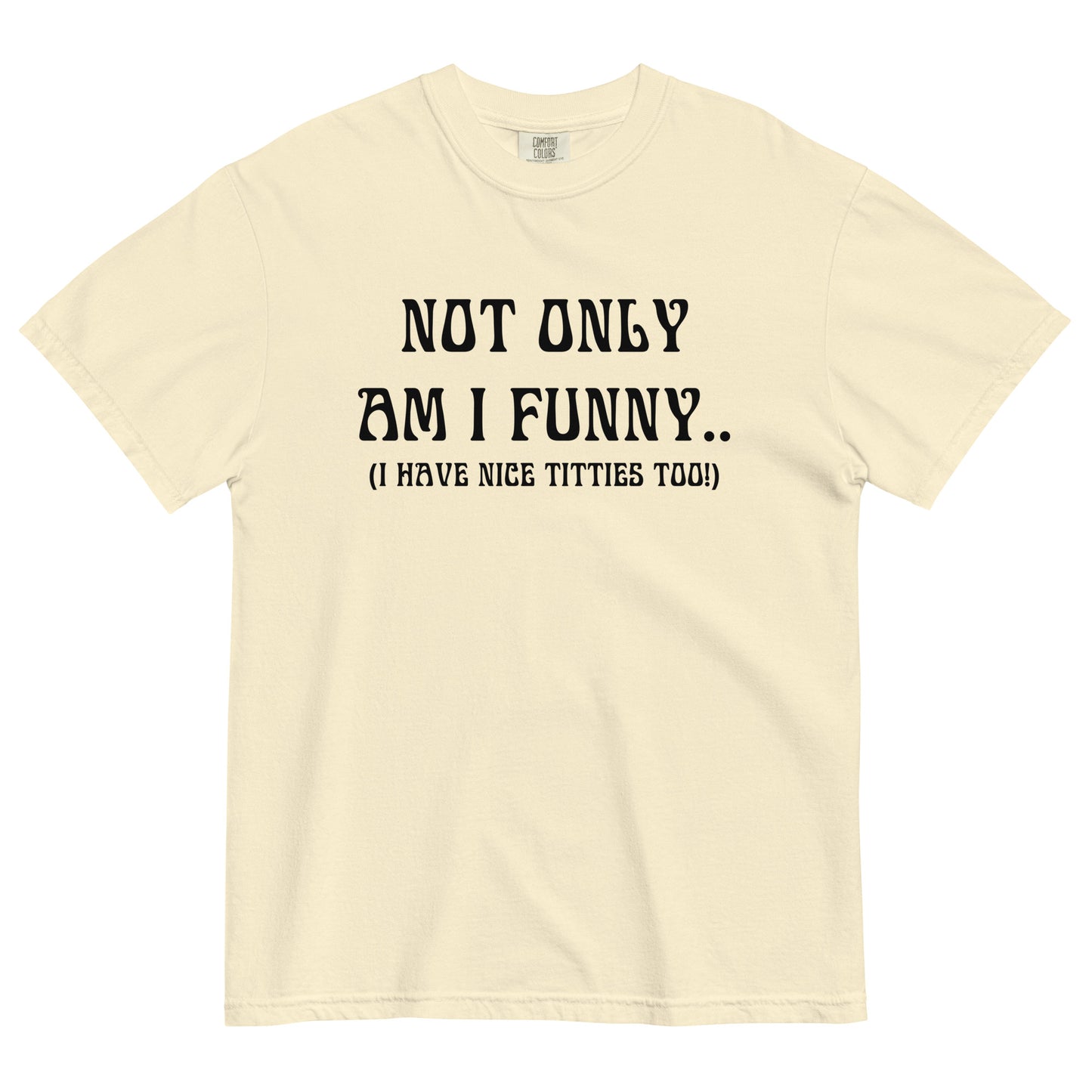 AM I FUNNY HEAVYWEIGHT T-SHIRT